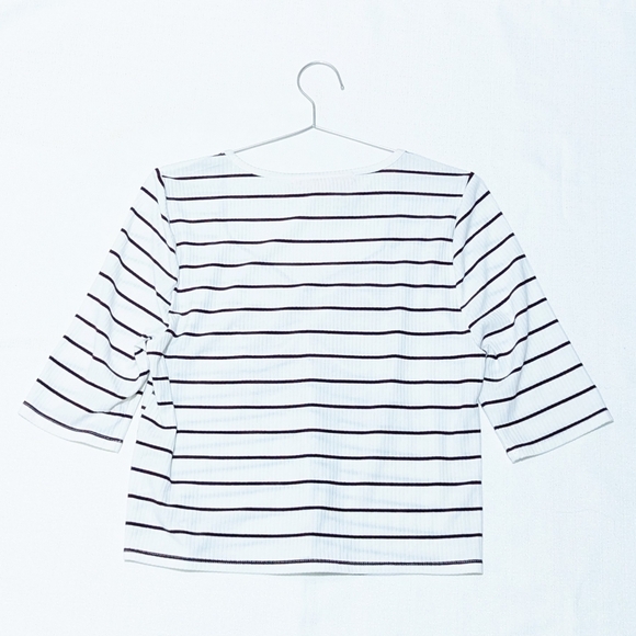 NEW! | Rebellious One | Striped | Sweet Heart Neck Line | Rutched | Ribbed | - Picture 5 of 7